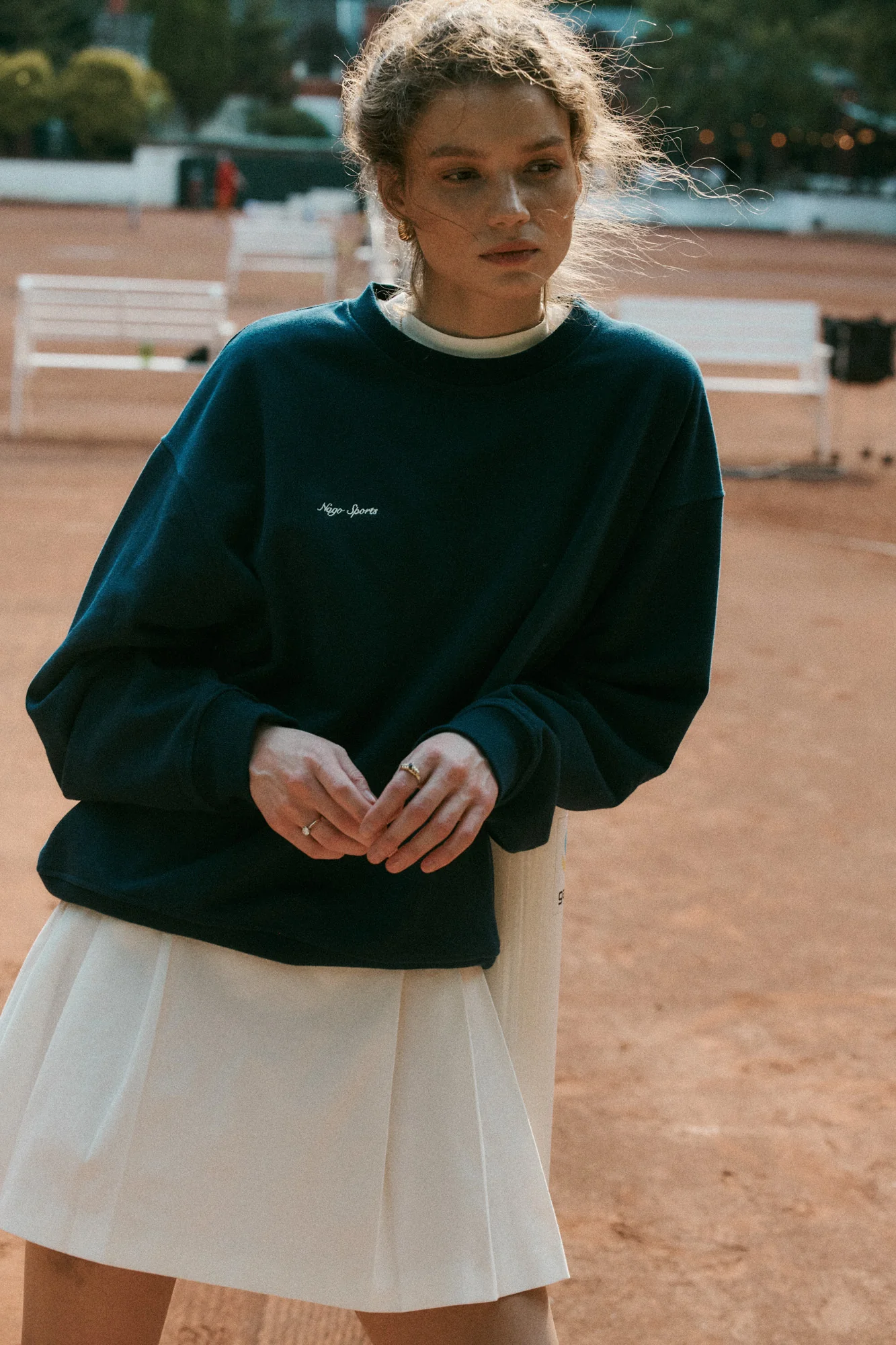 Bluza z bawełny / 17 / 16 / silent blue - Image 3