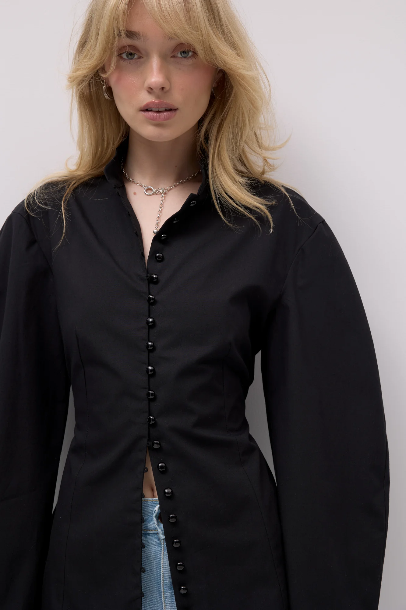 Koszula z bawełny organicznej / 12 / 31 / onyx black