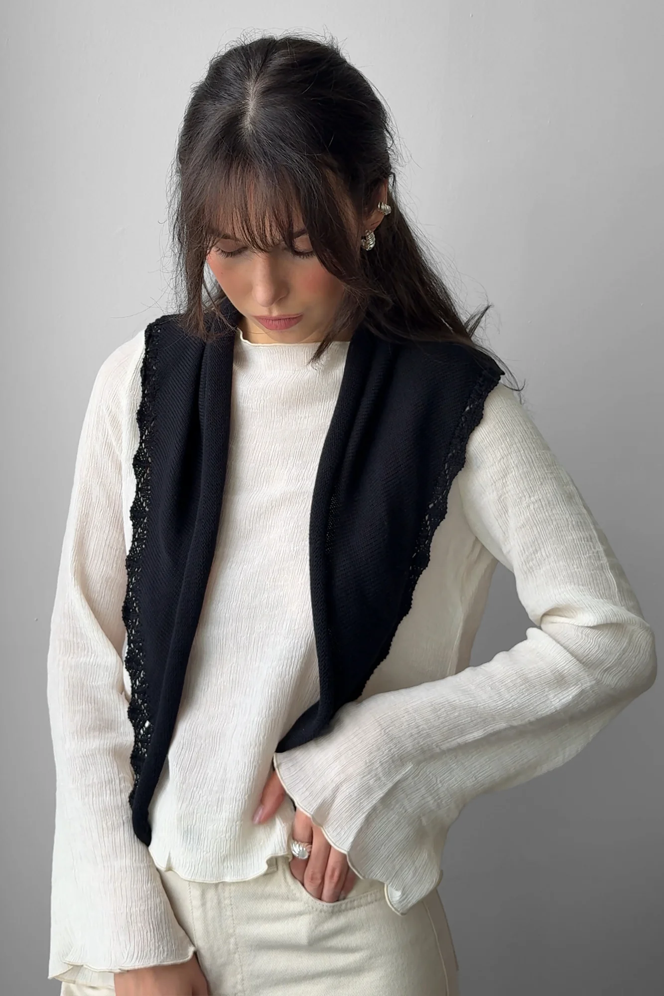 Chusta z bawełny organicznej / 21 / 18 / onyx black - Image 9