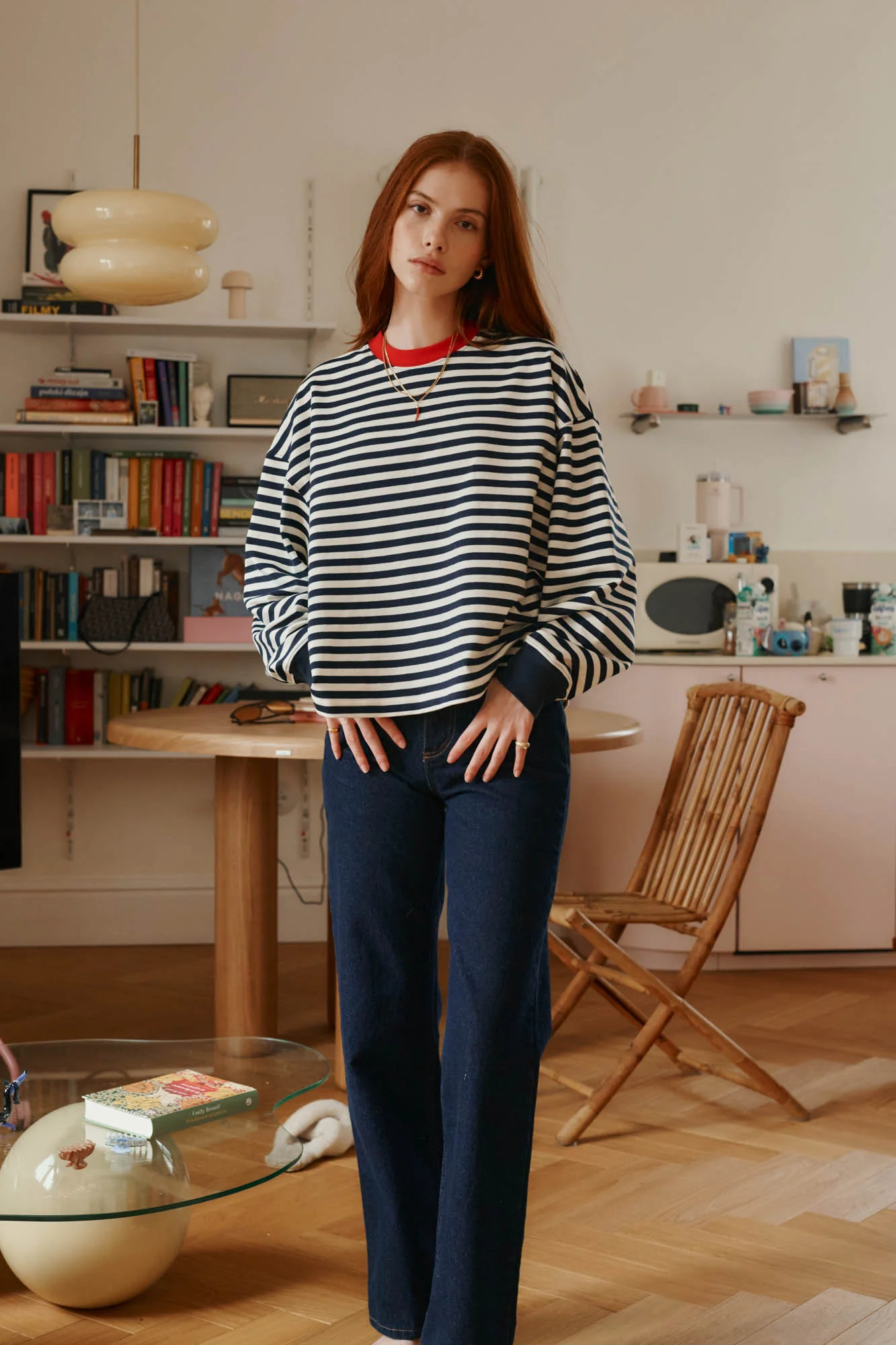 Cienka bluza z bawełny / 17 / 22 / breton stripes / red - Image 4
