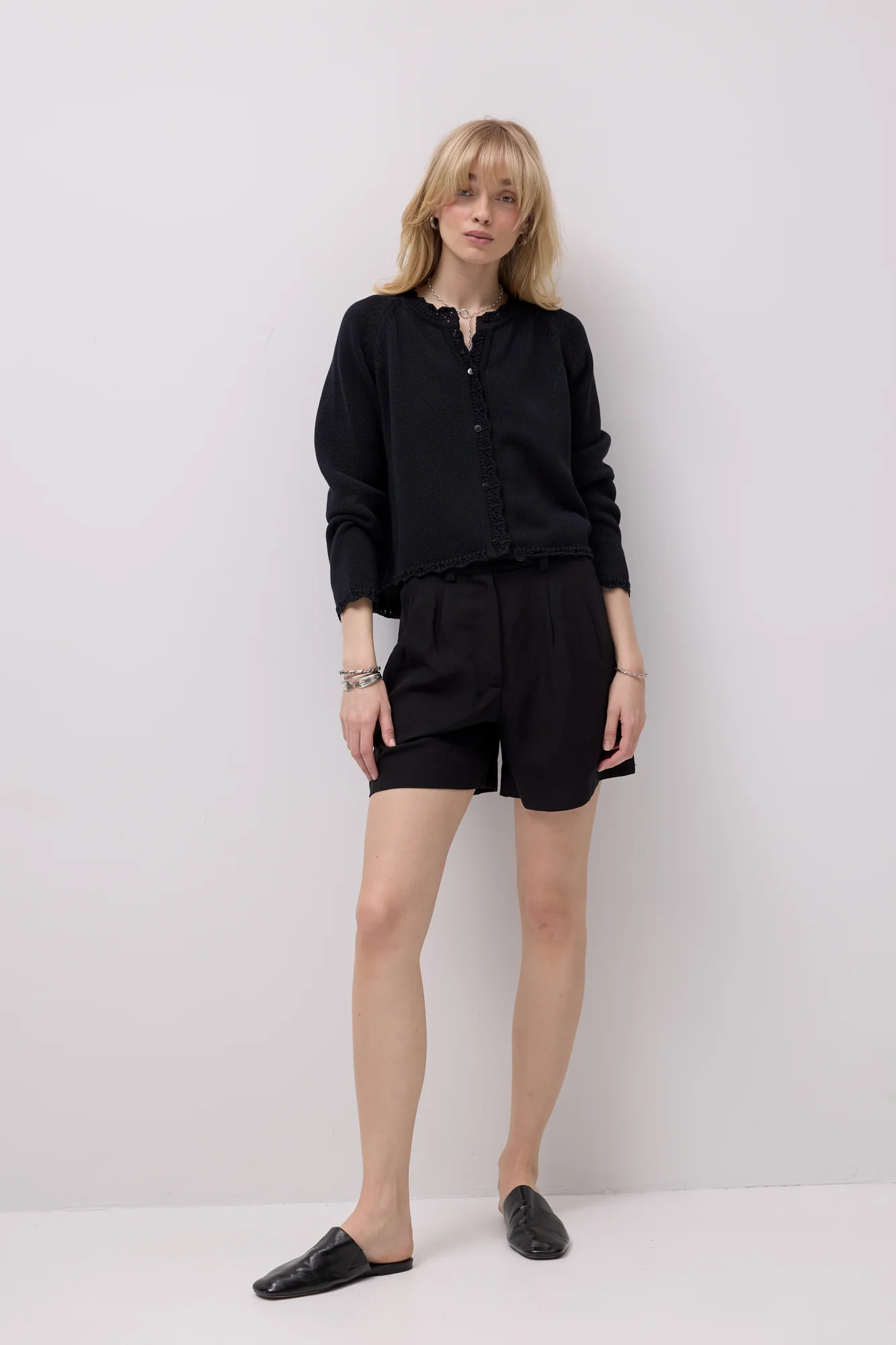 Kardigan z bawełny organicznej / 16 / 18 / onyx black - Image 5