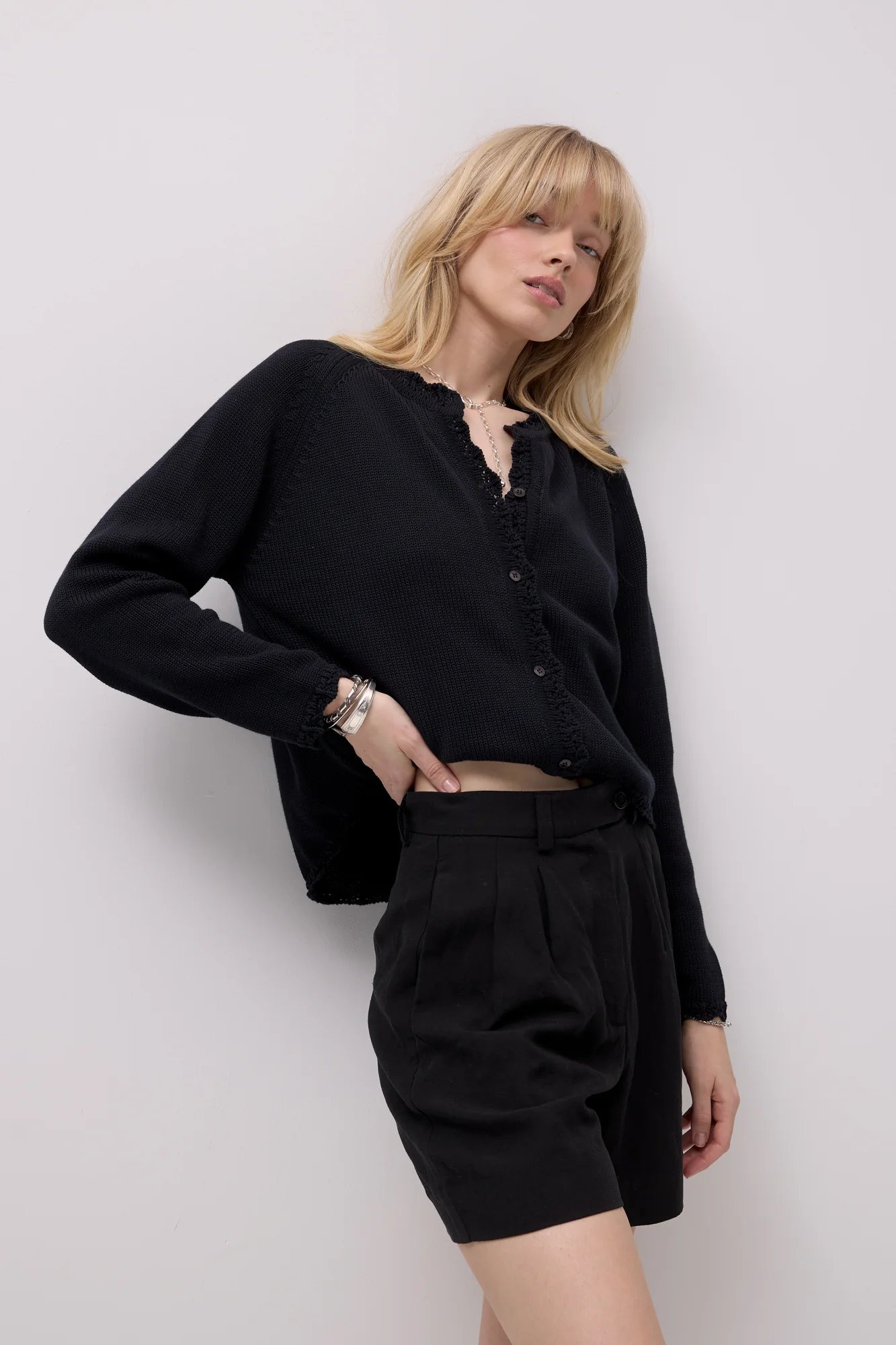 Kardigan z bawełny organicznej / 16 / 18 / onyx black - Image 6