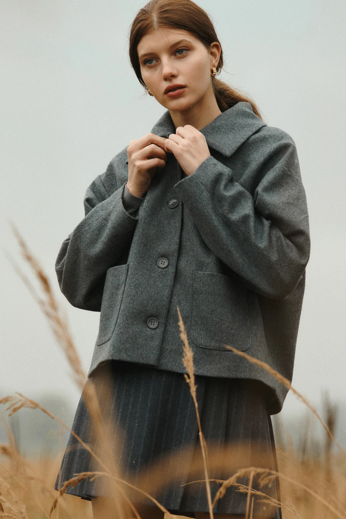 Kurtka z wełną / 18 / 12 / stone grey