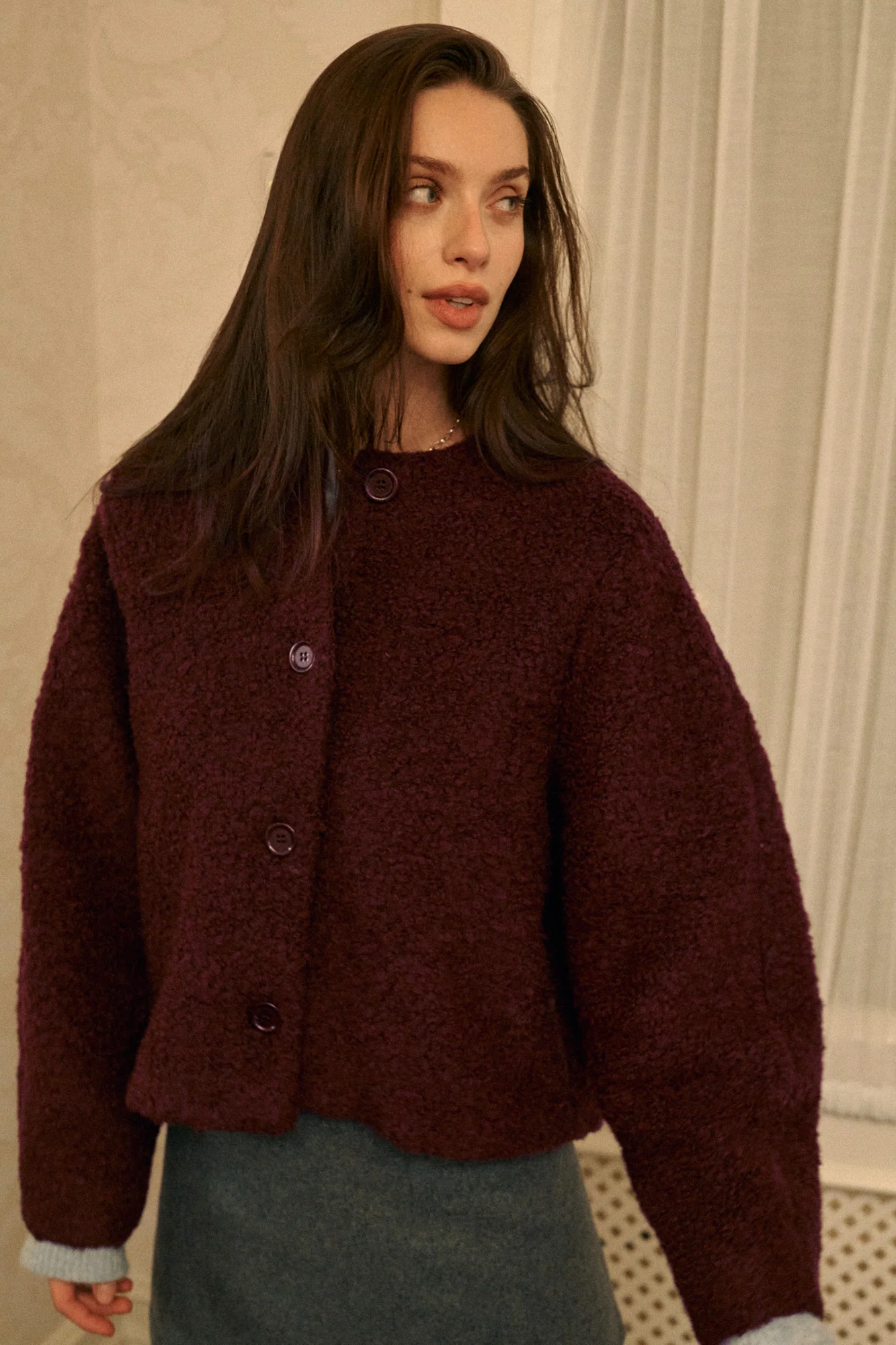 Kurtka z wełną / 18 / 18 / dark plum