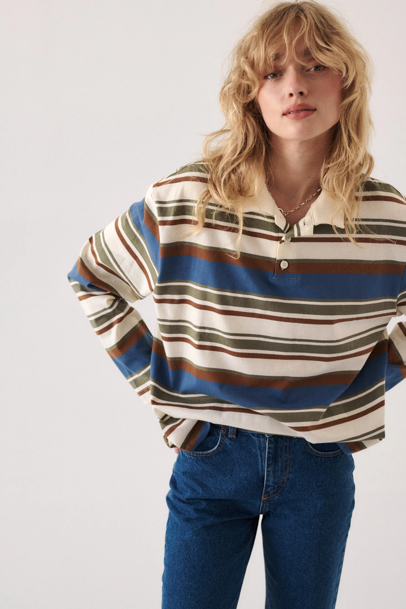 Longsleeve polo z bawełny / 14 / 26 / retro stripes - Image 4