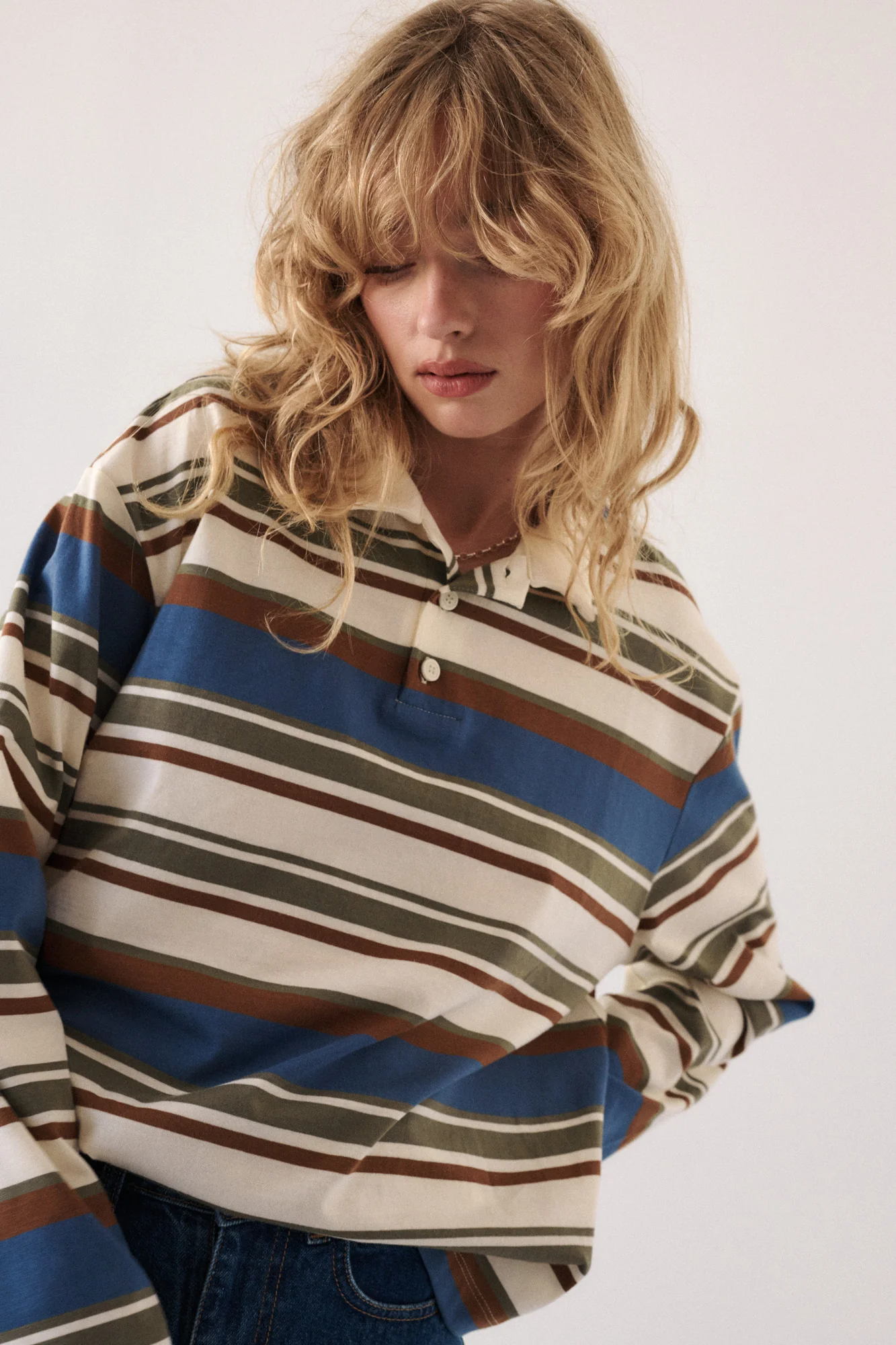 Longsleeve polo z bawełny / 14 / 26 / retro stripes - Image 5