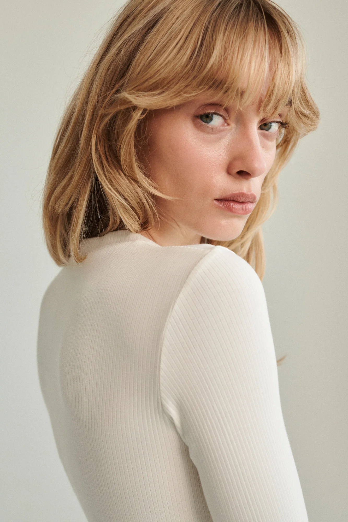 Longsleeve z bawełny organicznej / 14 / 23 / cream white - Image 3