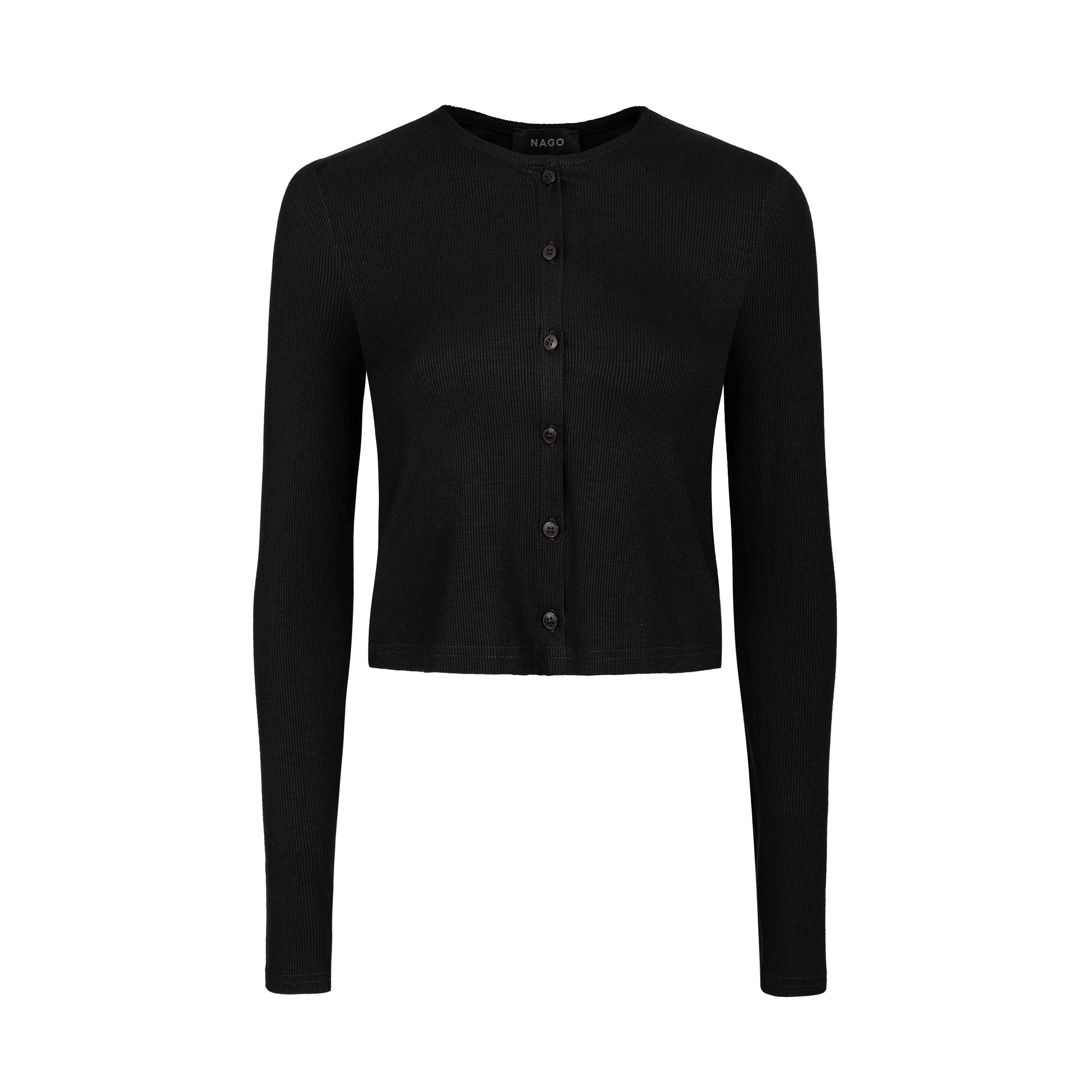 Longsleeve z wiskozy / 14 / 27 / onyx black - Image 4