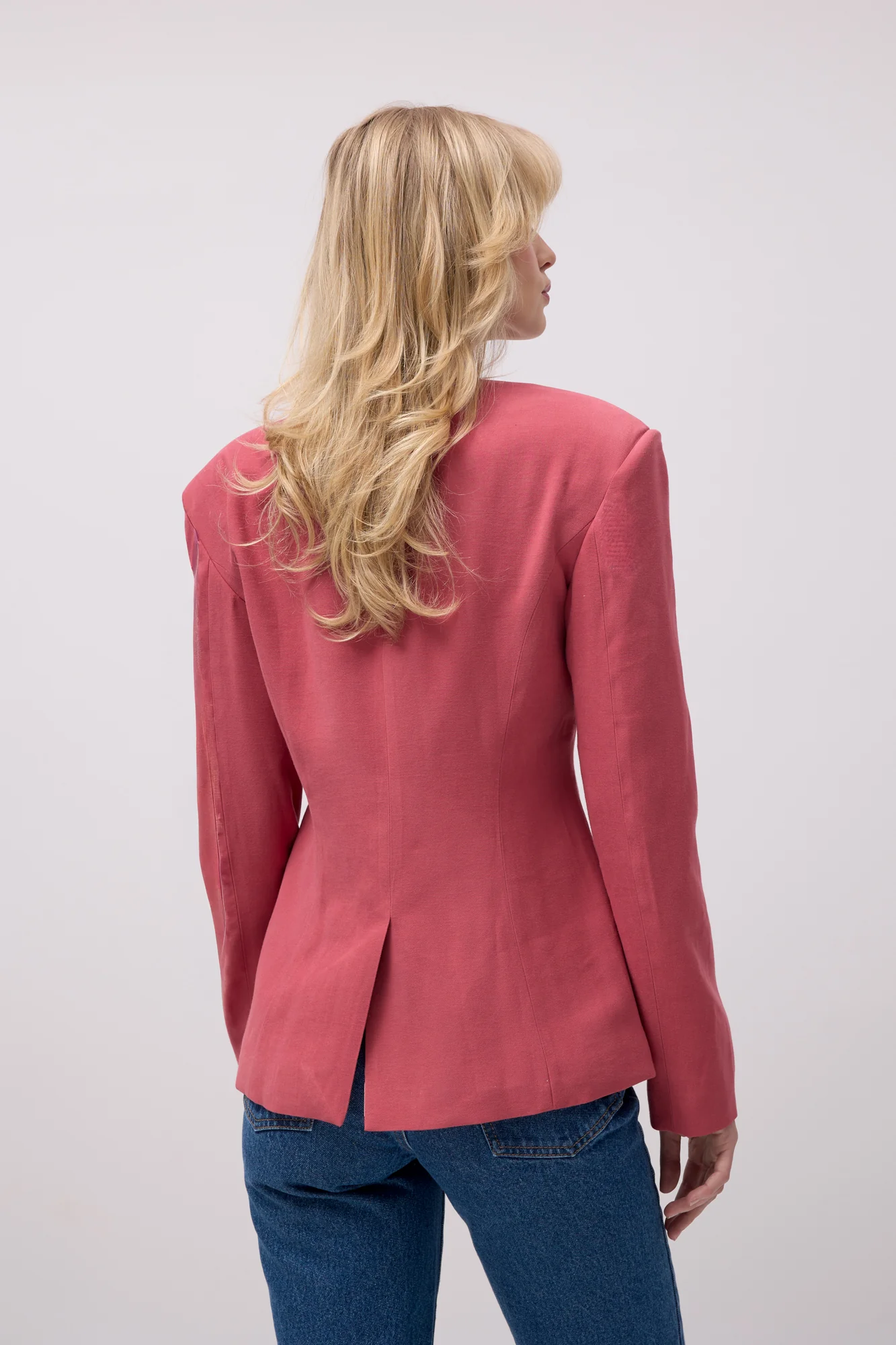 Marynarka z wiskozy / 18 / 21 / blush red - Image 4