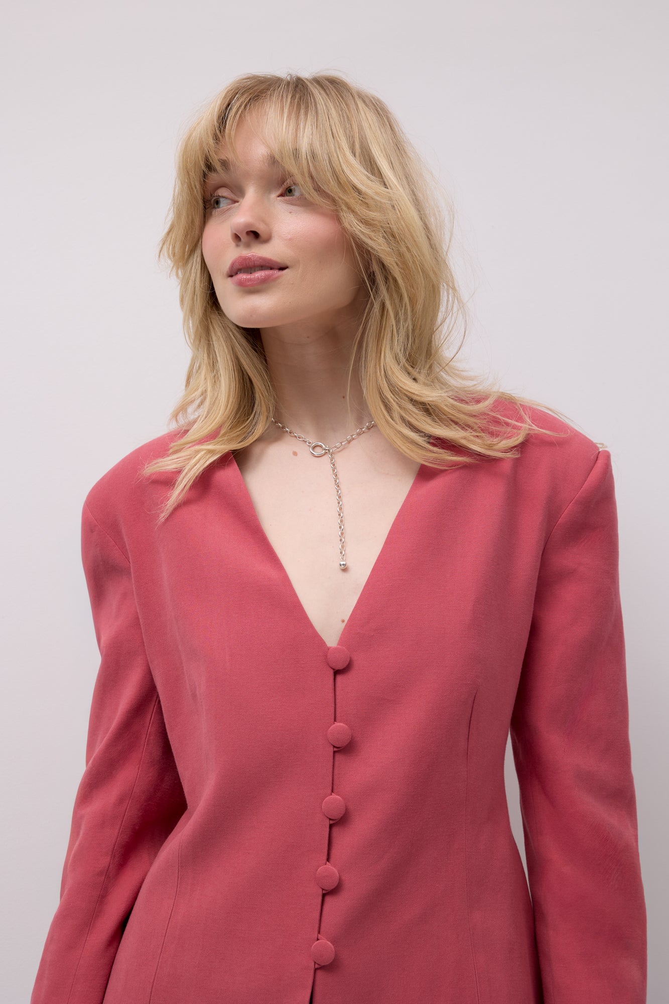 Marynarka z wiskozy / 18 / 21 / blush red - Image 6