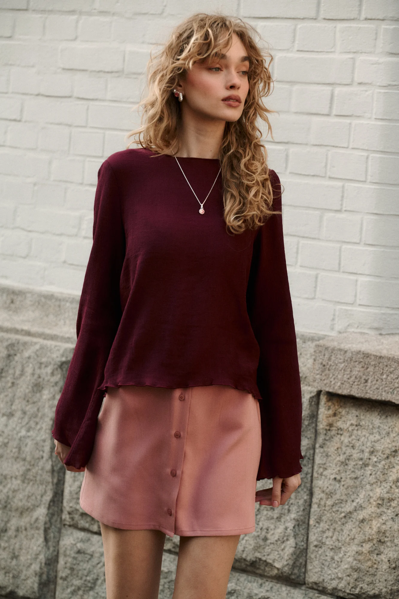 Spódnica z Tencelu™ / 07 / 17 / blush pink - Image 3