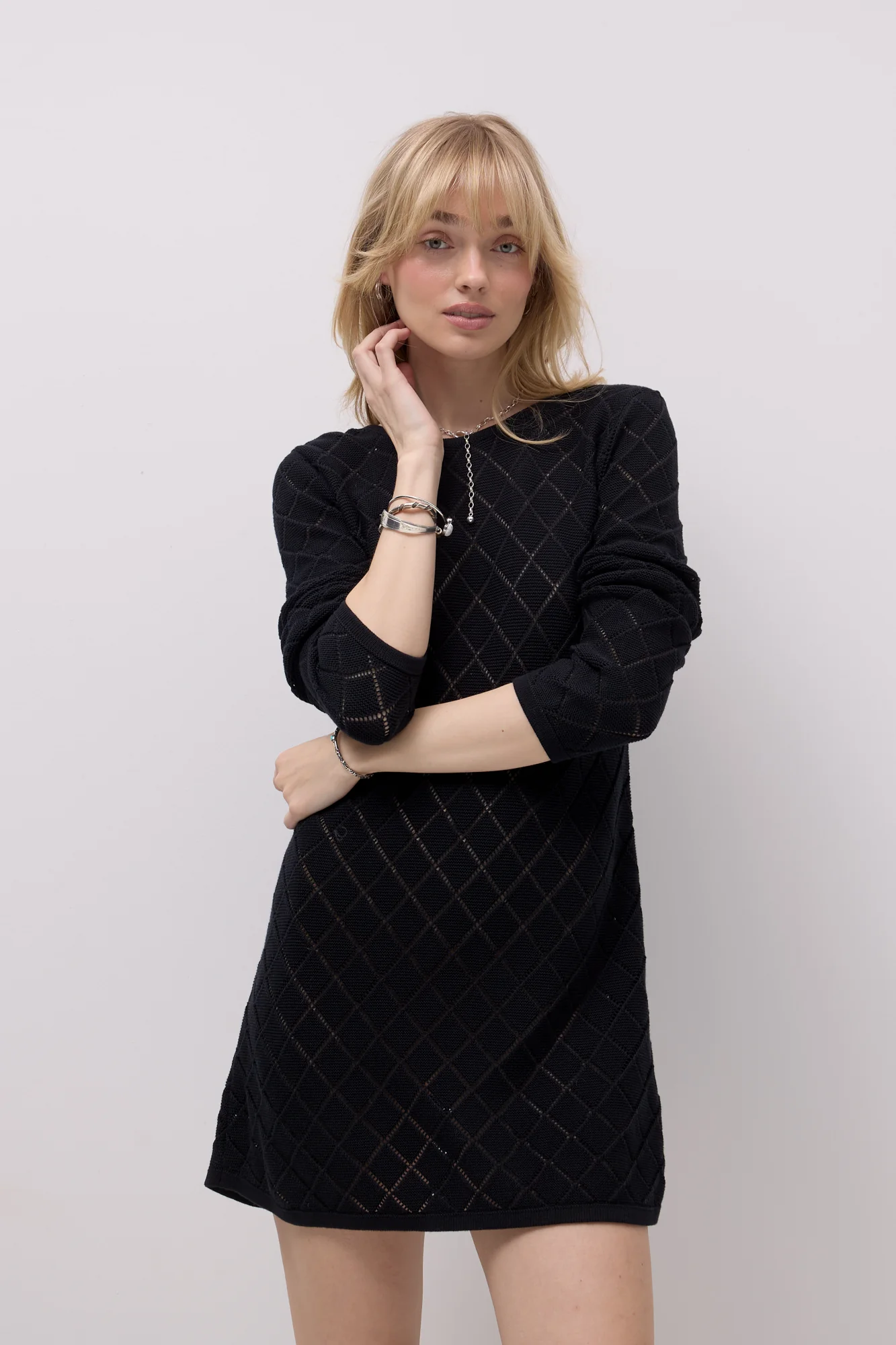Sukienka z bawełny organicznej / 02 / 37 / onyx black - Image 3