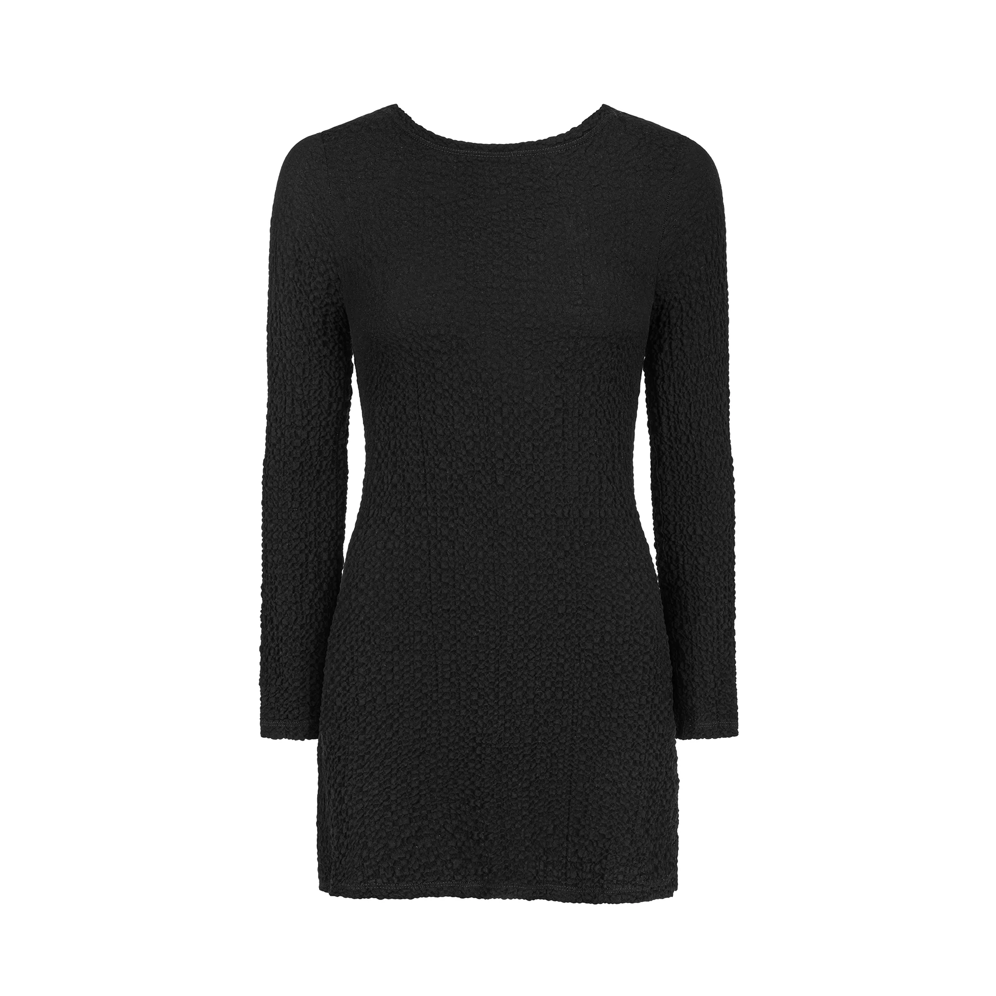 Sukienka z fakturowanej wiskozy / 03 / 29 / onyx black - Image 7