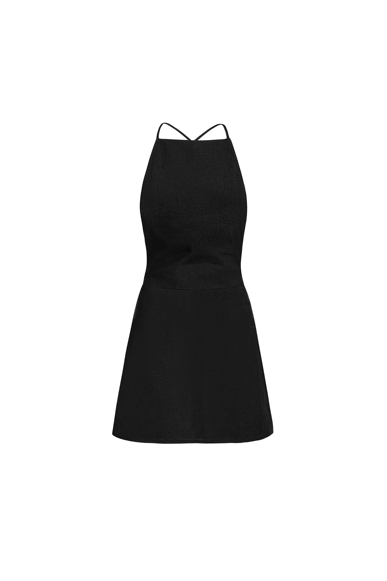Sukienka z lnu i wiskozy / 03 / 39 / onyx black - Image 7
