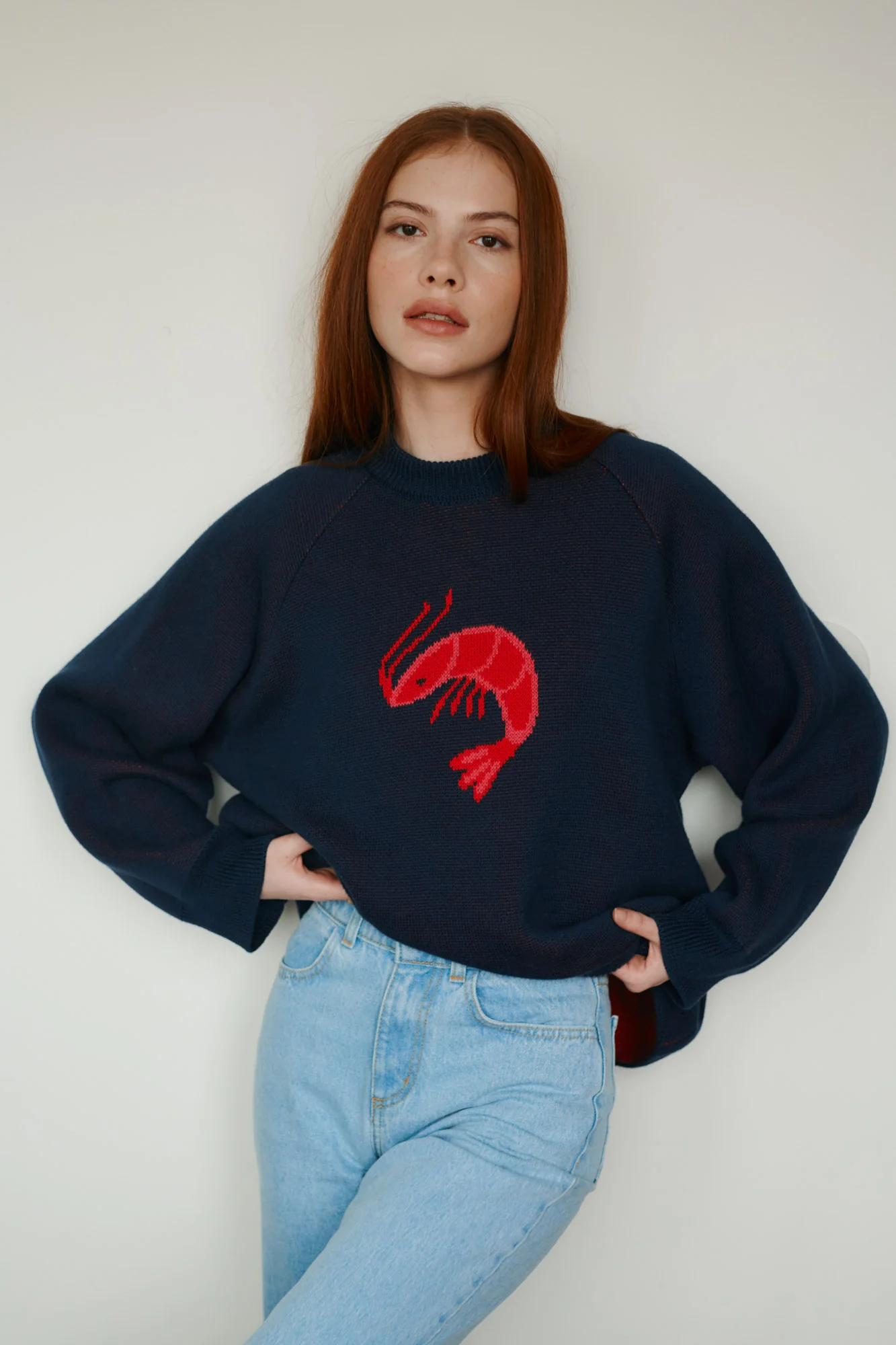 Sweter z bawełny organicznej / 16 / 17 / pacific blue - Image 5
