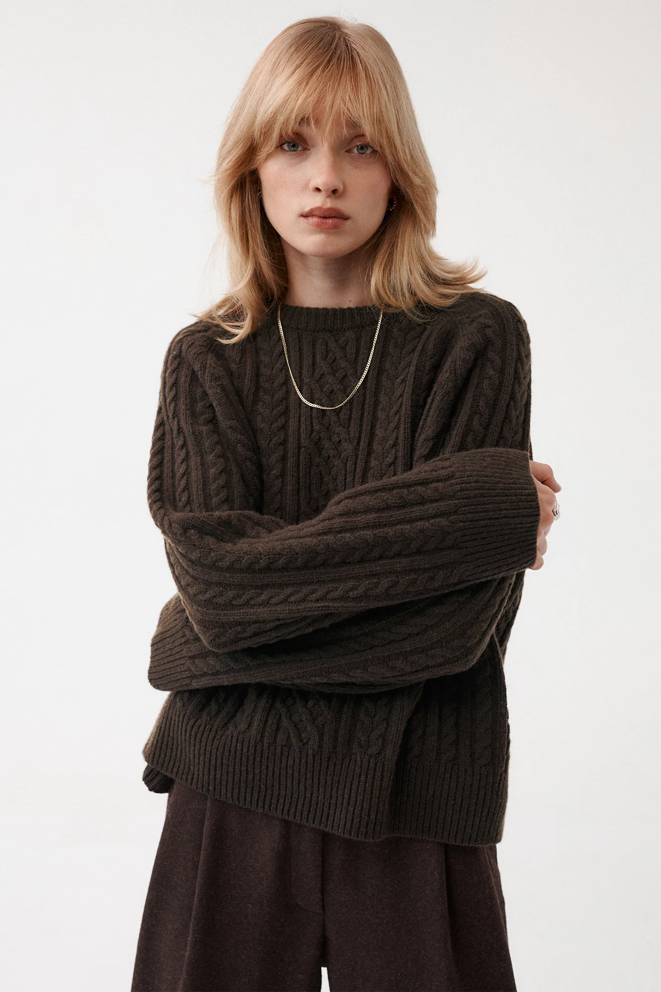 Sweter z wełny / 16 / 19 / pecan brown - Image 3