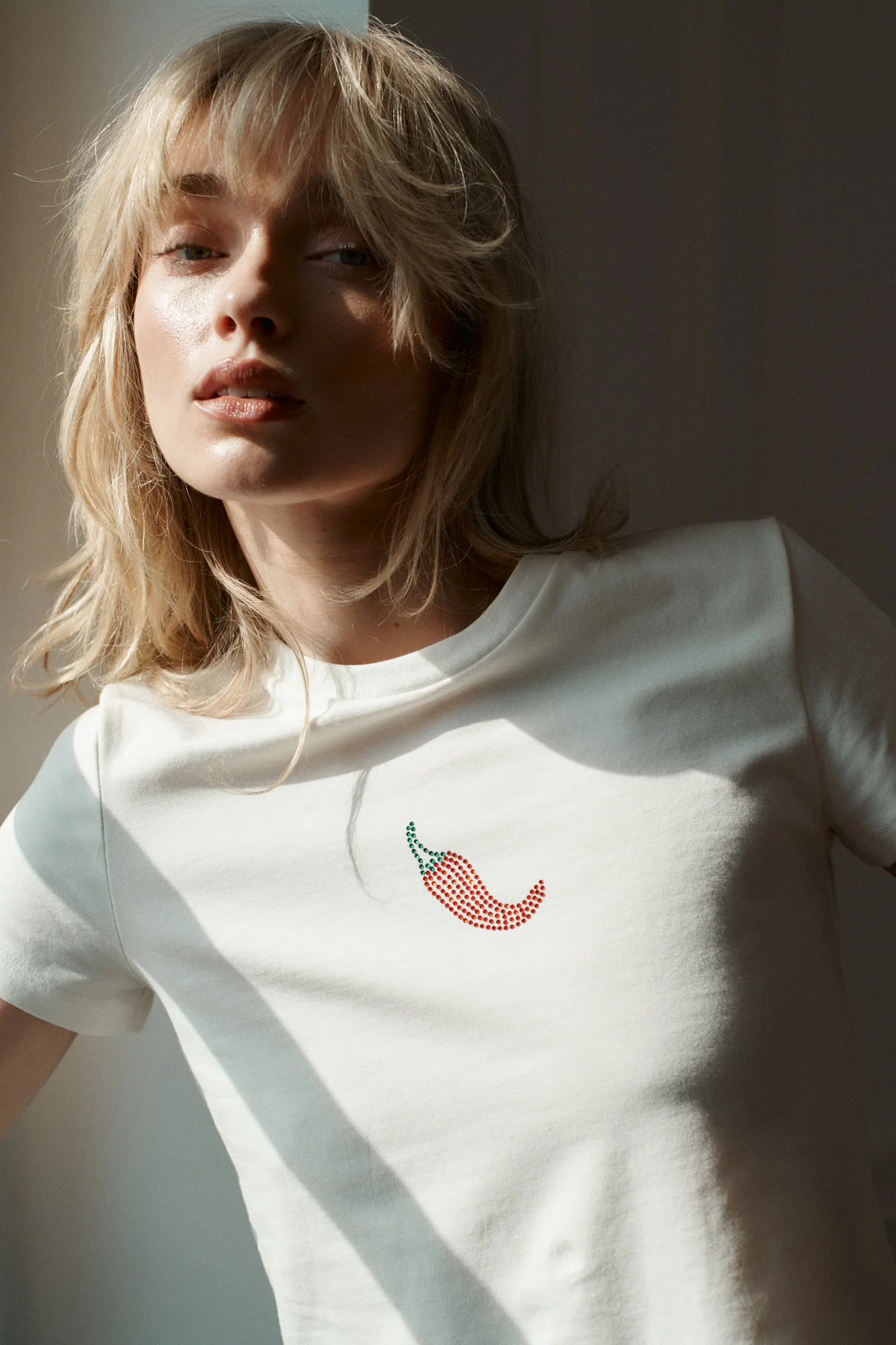 T-shirt z bawełny organicznej / 13 / 32 / spicy white