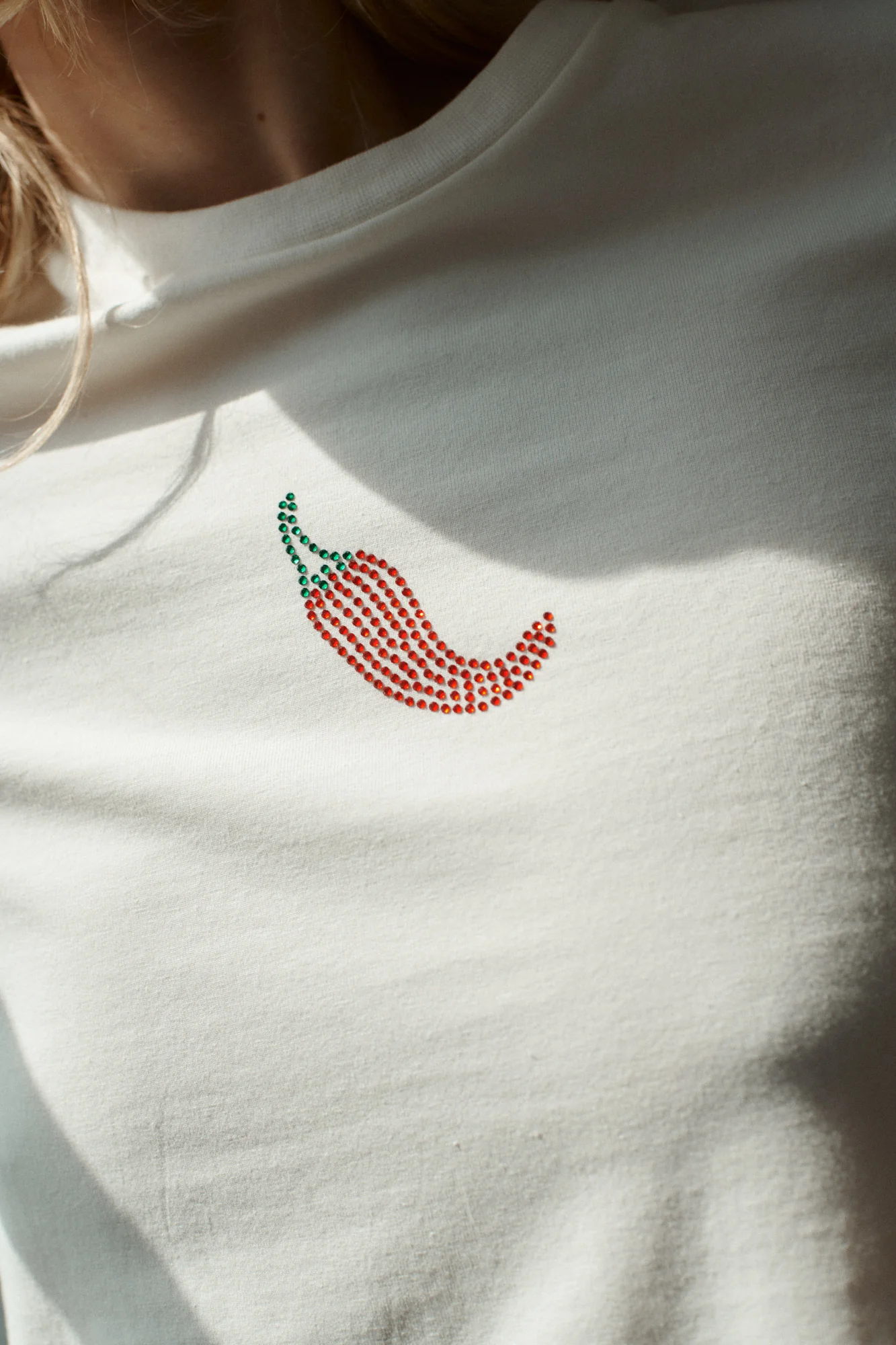 T-shirt z bawełny organicznej / 13 / 32 / spicy white - Image 3